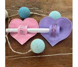 Stickserie - 9 ITH Herzen mit Schlitz